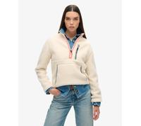 Superdry Outdoor Fleece Half Zip Sweatshirt Beige XL Women