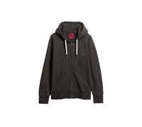 Superdry Women's Oversized Hoodie with Zip and Tattoo Graphic, Washed black, XL