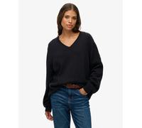 Superdry Oversized V Neck Sweater Black S Woman