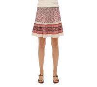 Superdry Women's Patchwork Mini Skirt, Floral Sister Pink, 10