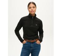 Superdry Polar Fleece Crop Half Zip Sweatshirt Black L Woman