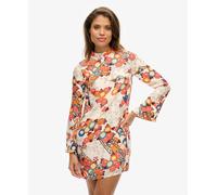 Superdry Womens Printed Long Sleeve Mini Dress