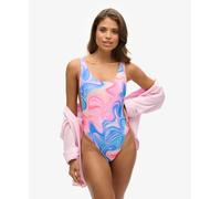 Superdry Womens Printed Scoop Back Swimsuit