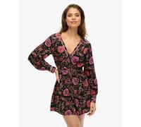 Superdry Womens Printed V-Neck Mini Tea Dress