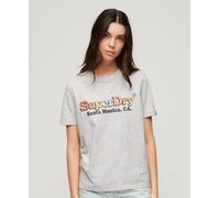 Superdry Rainbow Logo Relaxed Short Sleeve T-shirt Grey XS Woman