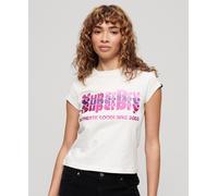 Superdry Womens Retro Glitter Logo T-Shirt