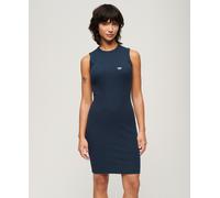 Superdry Rib Bodycon Sleeveless Short Dress Blue XL Woman