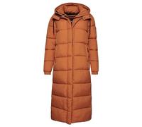 Superdry Women's RIPSTOP LONGLINE PUFFER JACKET A4 - Padded, Caramel Grid,