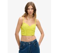Superdry Womens Ruched Mesh Crop Corset Top