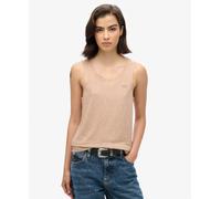 Superdry Scoop Sleeveless T-shirt Beige S Woman