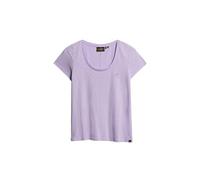 Superdry Women's Scoop Neck Tee C4-Basic Non-Printed T Shirt (W), Violet, 14 (L)