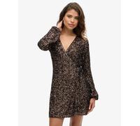Superdry Womens Sequin Wrap Mini Dress