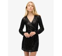 Superdry Womens Sequin Wrap Mini Dress