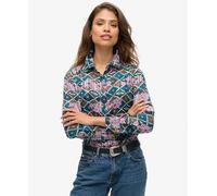 Superdry Womens Sheer Sparkle Printed Blouse