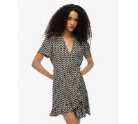 Superdry Womens Short Sleeve Printed Mini Wrap Dress