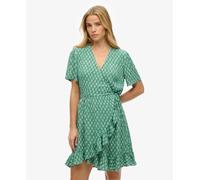 Superdry Womens Short Sleeve Printed Mini Wrap Dress