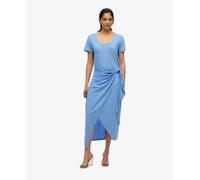Mid-length wrap dress for women Superdry Bleu 2XS