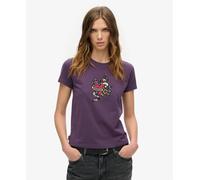 Superdry Womens Small Tattoo Rhinestone Fitted T-Shirt