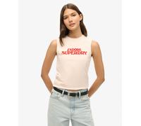 Superdry Womens Sport Luxe Graphic Fitted Tank Top