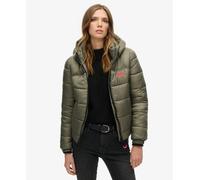 Superdry - Women's Jackets - Sports Puffer Bomber Jacket Dusty Olive for Women, in Nylon - Khaki Khaki M