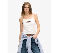 Superdry Sportswear Logo Fitted Sleeveless T-shirt White L Woman