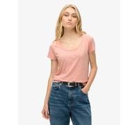 Superdry Scoop Short Sleeve T-shirt Pink L Woman
