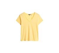 Superdry Women's Studios Slub Emb Vee Tee C4-Basic Non-Printed T Shirt (W), Lemon Tree, 16 (XL)