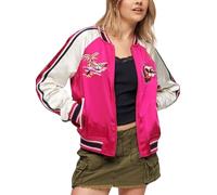 Superdry Suikajan Embroidered Bomber Jacket Pink L Women