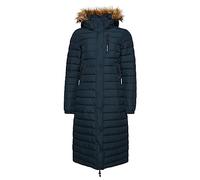 Superdry Women's SUPER LONG LINE FUJI JACKET A4 - Padded, Eclipse Navy,