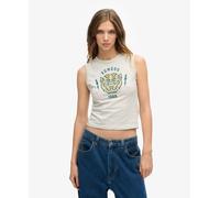 Superdry Tiger Slim Sleeveless T-shirt Grey M Woman