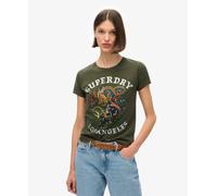 Superdry Womens Tattoo Rhinestone Fitted T-Shirt