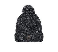 Superdry Women's Tweed Cable Beanie Hat, Black Tweed, One Size