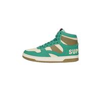 Superdry Women's Vegan Jump High Top Trainer Sneaker, Beryl Green, 5 UK