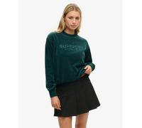 Superdry Womens Velour Graphic Boxy Crew Sweatshirt