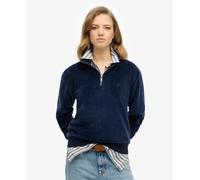 Superdry Velour Half Zip Sweatshirt Blue XS Woman