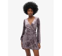 Superdry Womens Velvet Wrap Mini Dress