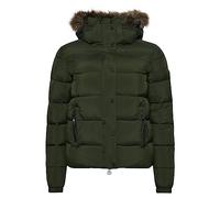 Superdry Women's VINTAGE HOODED MID LAYER SHORT A4 - Padded, Surplus Goods Olive,