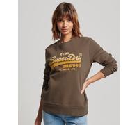 Superdry Womens Vintage Logo Embellished Crew Sweatshirt Size 8