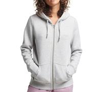 Superdry Women's Vintage Logo Emblem Zip Hood Bb Sweatshirt, Glacier Grey Marl, XS