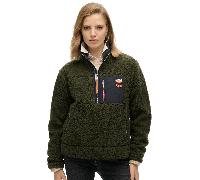 Superdry Vintage Retro Half Zip Sweatshirt Green L Women