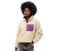 Superdry Vintage Retro Half Zip Sweatshirt Beige L Woman