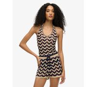 Superdry Zigzag Shorts Brown S Woman