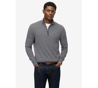 Superdry Wool Blend Half Zip Sweater Grey M Men