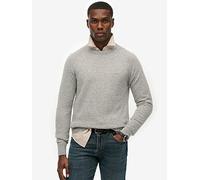 Superdry Wool Blend Knitted Jumper, Grey, Size 2Xl, Men Grey