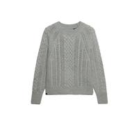 Superdry Wool Blend Mixed Stitch Jumper Sweater Grey S Woman