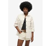 Superdry Workwear Overshirt, White, Size 14, Women White