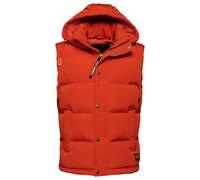 Superdry's Everest Hooded Puffer Vest Orange M