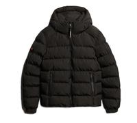 Hooded Sports Puffer Jacket Black XXL
