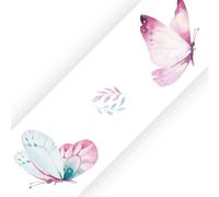 SuperDuperDecor Arty Butterflies Bedroom Wall Border - Personalised Childrens Girls Name Butterfly Room Wallpaper Decor Strips - Without Name