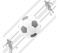 SuperDuperDecor - Football - Bedroom Wall Border - Eco Friendly 1.3m Self Adhesive Strips - Grey Stripes